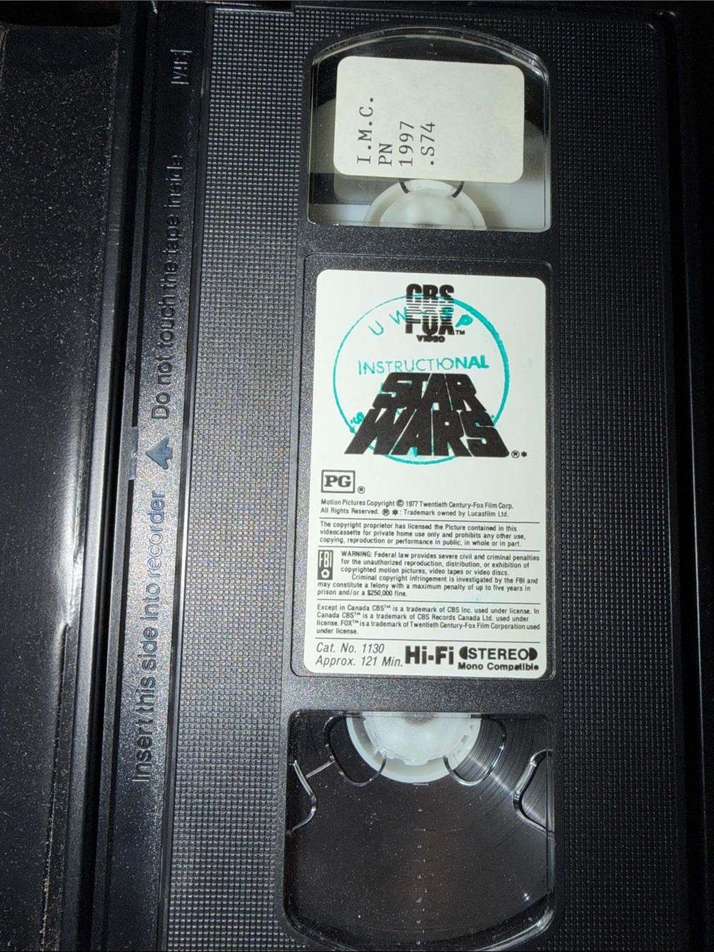 Vintage 1977 VHs copy of Star Wars